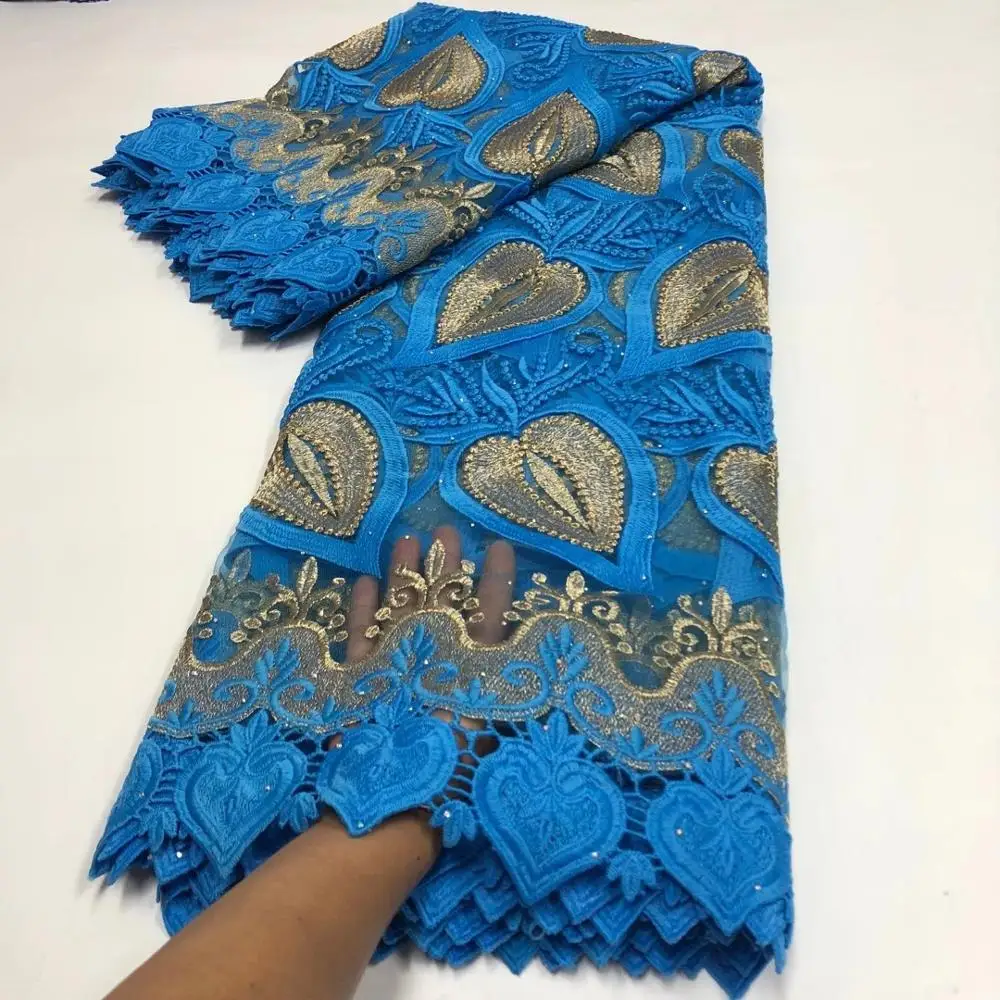 

Madison African Lace Fabric 2020 French Cord Lace Fabric Embroidered Nigerian Tulle Lace Fabric With Stones For Wedding dress