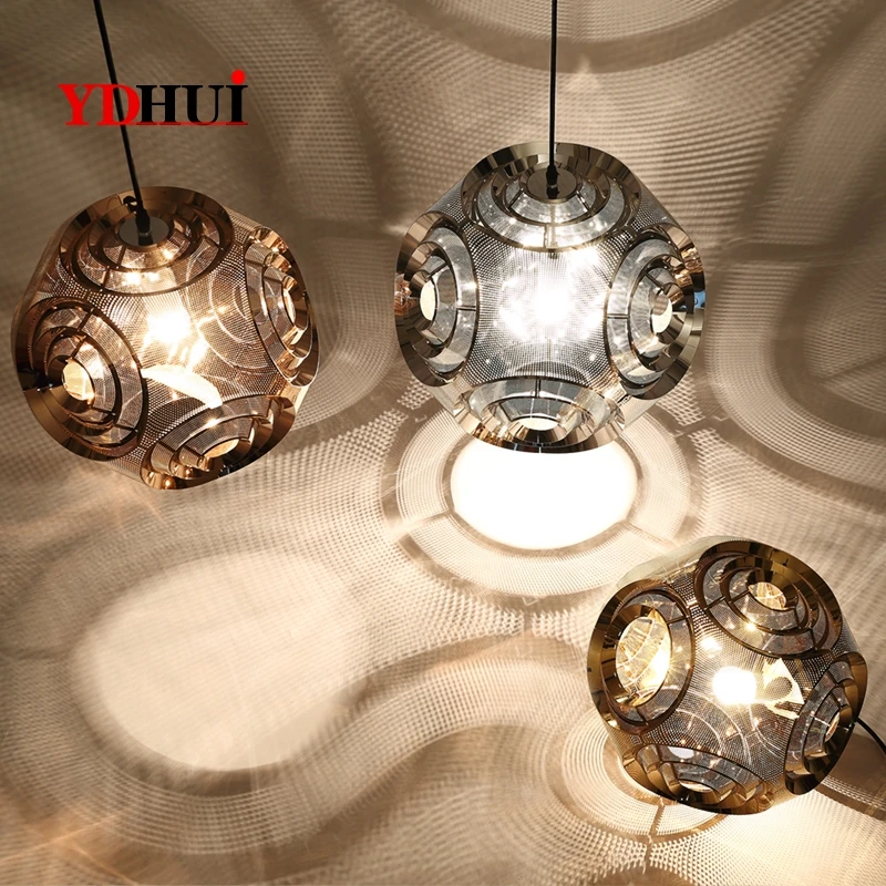 Современная Реплика подвесной светильник из нержавеющей стали в виде паутины