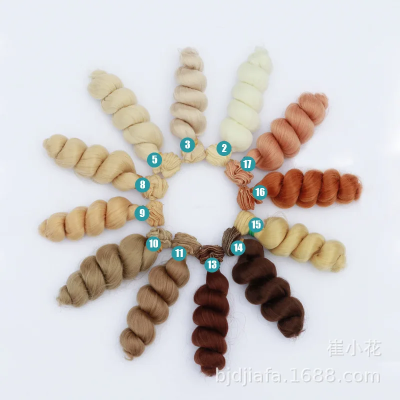

1 pcs 15cm*100cm doll bjd hair wigs 1/3 1/4 1/6 BJD SD Doll Ye Luoli Chole doll loose wave colorful doll wigs doll Accessories