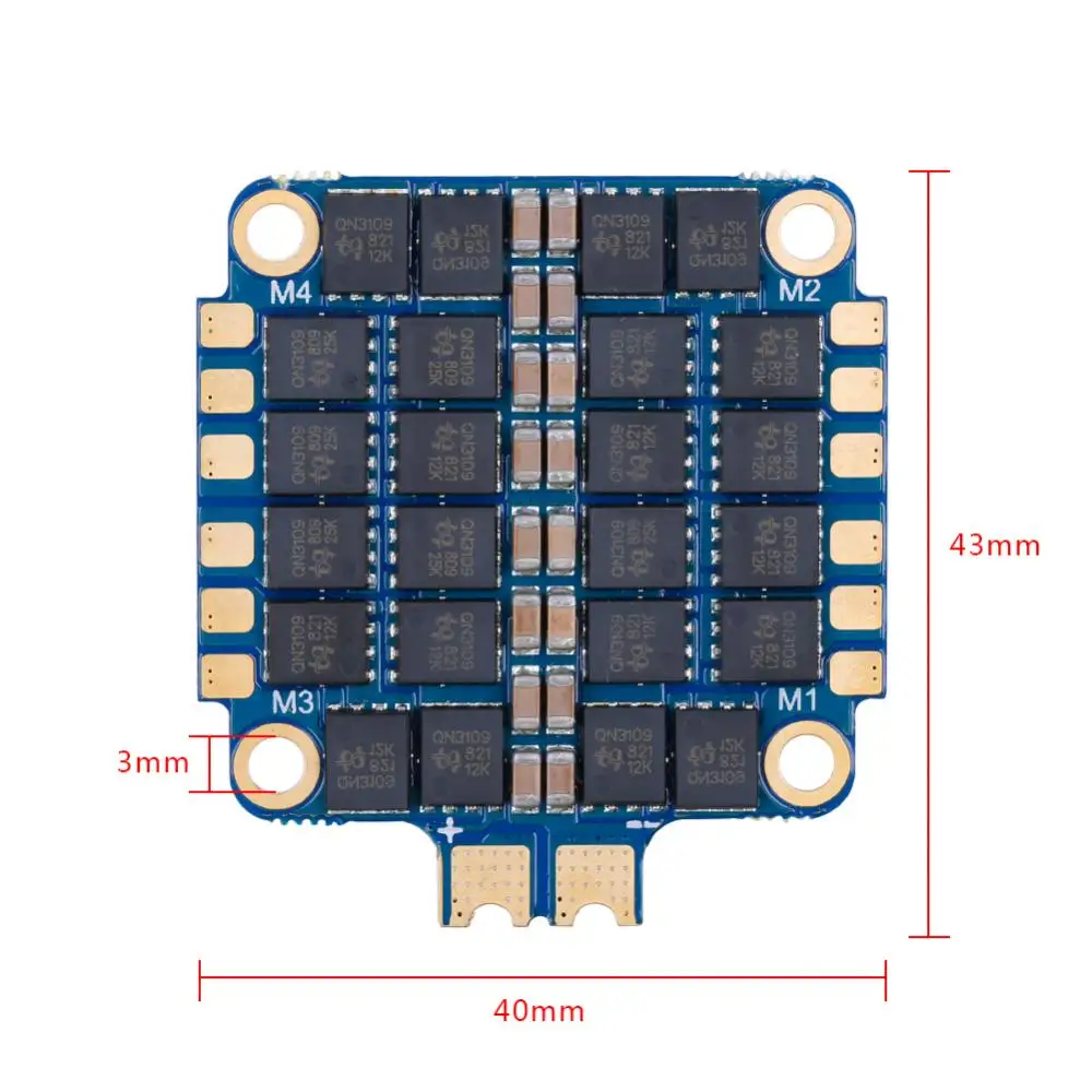 Электронный контроллер скорости iFlight SucceX-E 45A ESC BLHeli_S Dshot600 2-6S 4 в 1 для