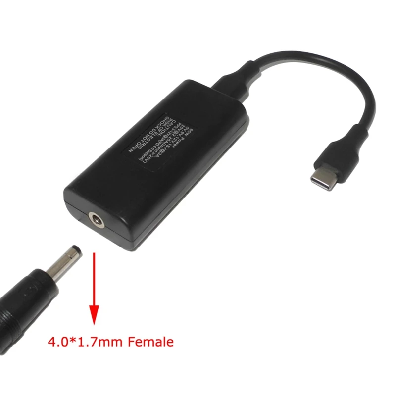 

DC Charger Adapter for Lenovo Hp Asus, Size 7.4X5.0, 7.9X5.5mm, Square USB Female to USB Type C Male Adapter