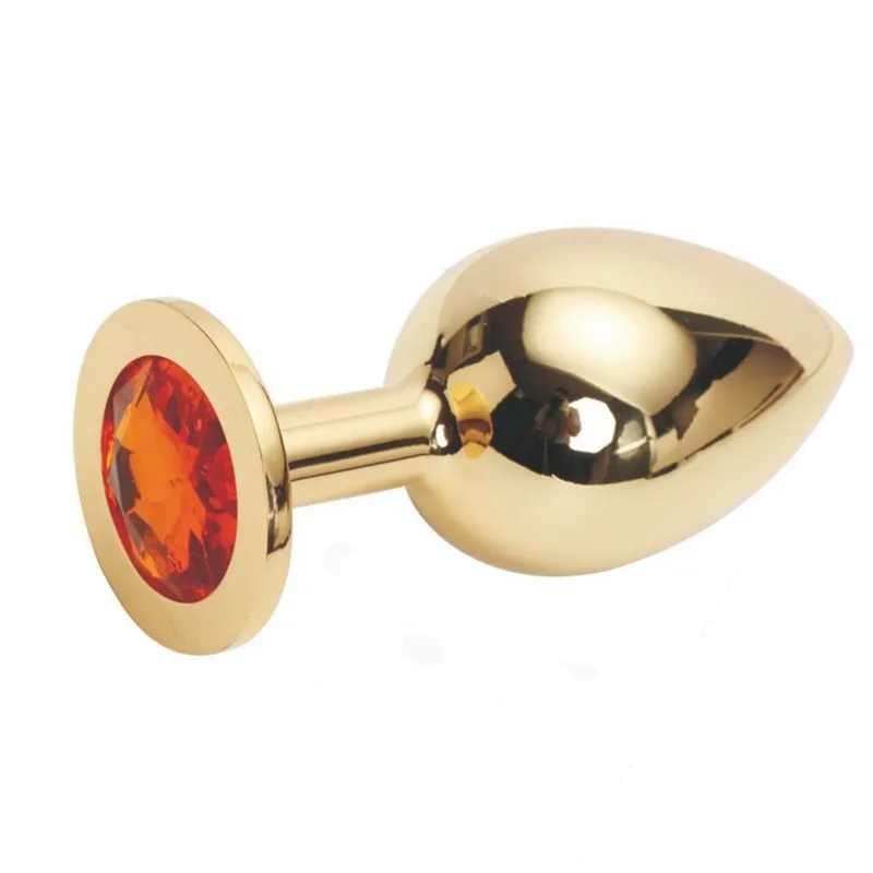 Анальная пробка из нержавеющей стали золотого цвета ювелирные изделия с