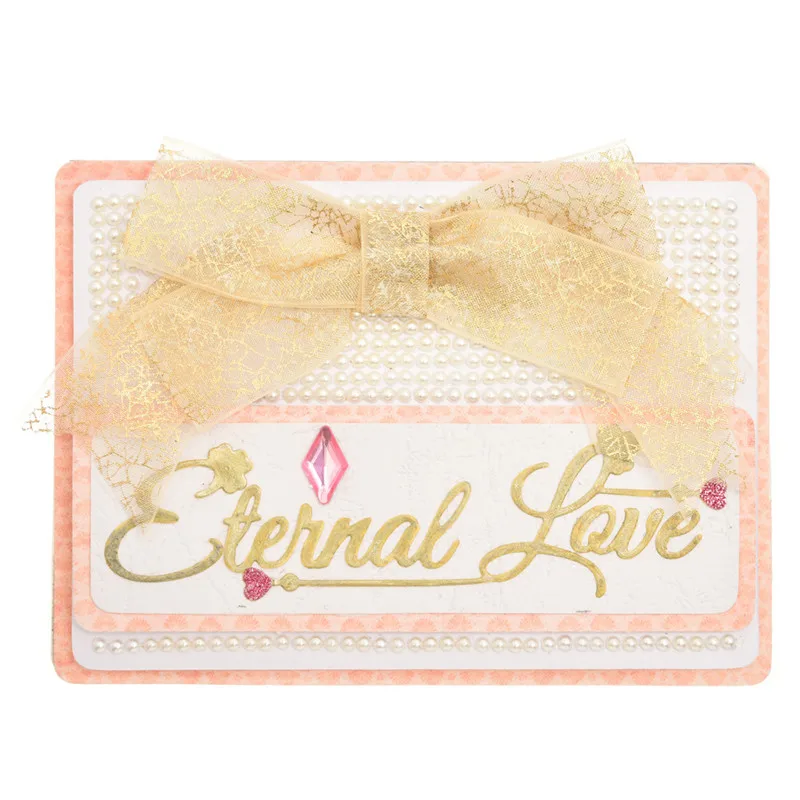 Штамп DiyArts с буквами и цветочным сердцем металлические штампы для скрапбукинга