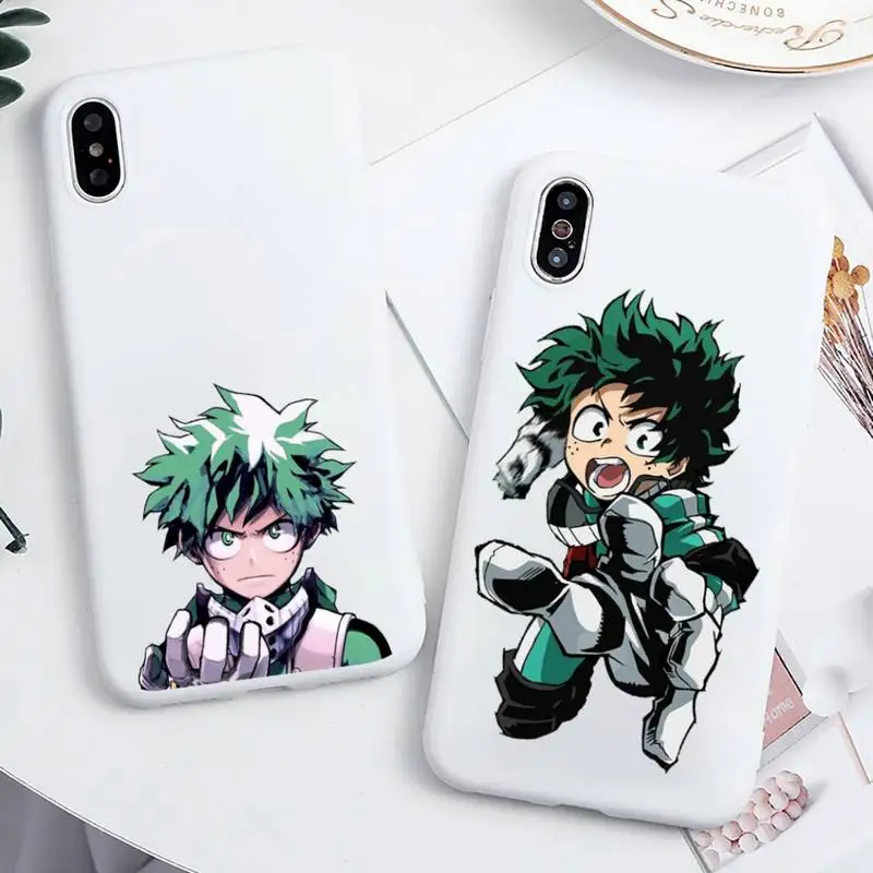 

My hero academia Phone Case Candy Color for iPhone 6 7 8 11 12 s mini pro X XS XR MAX Plus