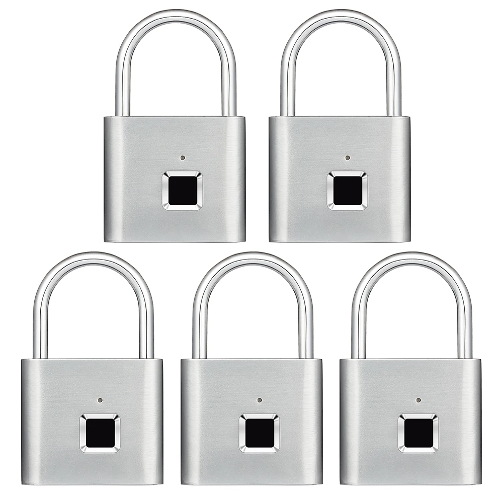 kit 6 Умный Замок с отпечатком пальца, USB Перезаряжаемый электронный домашний Противоугонный замок для безопасности, замок для двери, замок для багажа - Цвет: kit 6