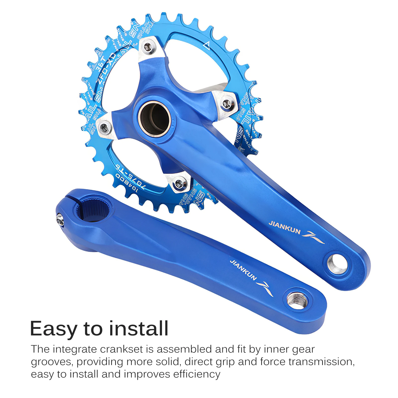 

104BCD 170mm Cranks Colorful Bicycle Crankset MTB Road Bike Crankset 32T Sprocket Rainbow Bicycle Crank Parts