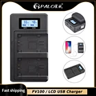ЖК-дисплей двойной NPFV100 Batetry Зарядное устройство для Sony NP-FV100 NP FV100 FV50 FV70 FH100 FH70 FH50 FH60 FP50 FP90 для CX700E PJ50E 30E 10E