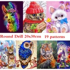 5D алмазная живопись, животные, лошадь, Алмазная мозаика, тигр, Лев, сделай сам, полностью круглая Алмазная вышивка, вышивка крестиком, стразы, искусство