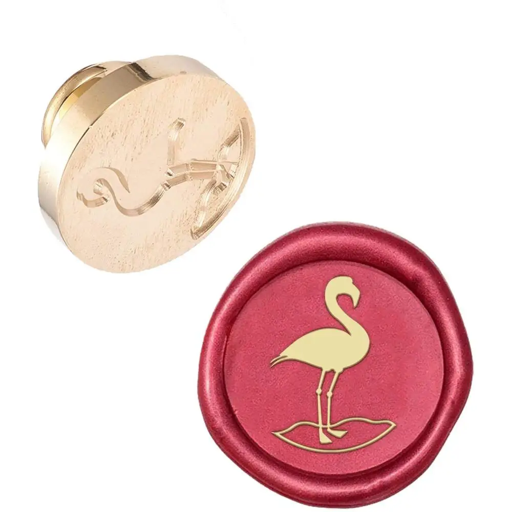 

1PC Flamingo Sealing Stamp Head Vintage Retro Animal Wax Seal Stamp Head for Envelope Party Invitation Wine Packages Gift