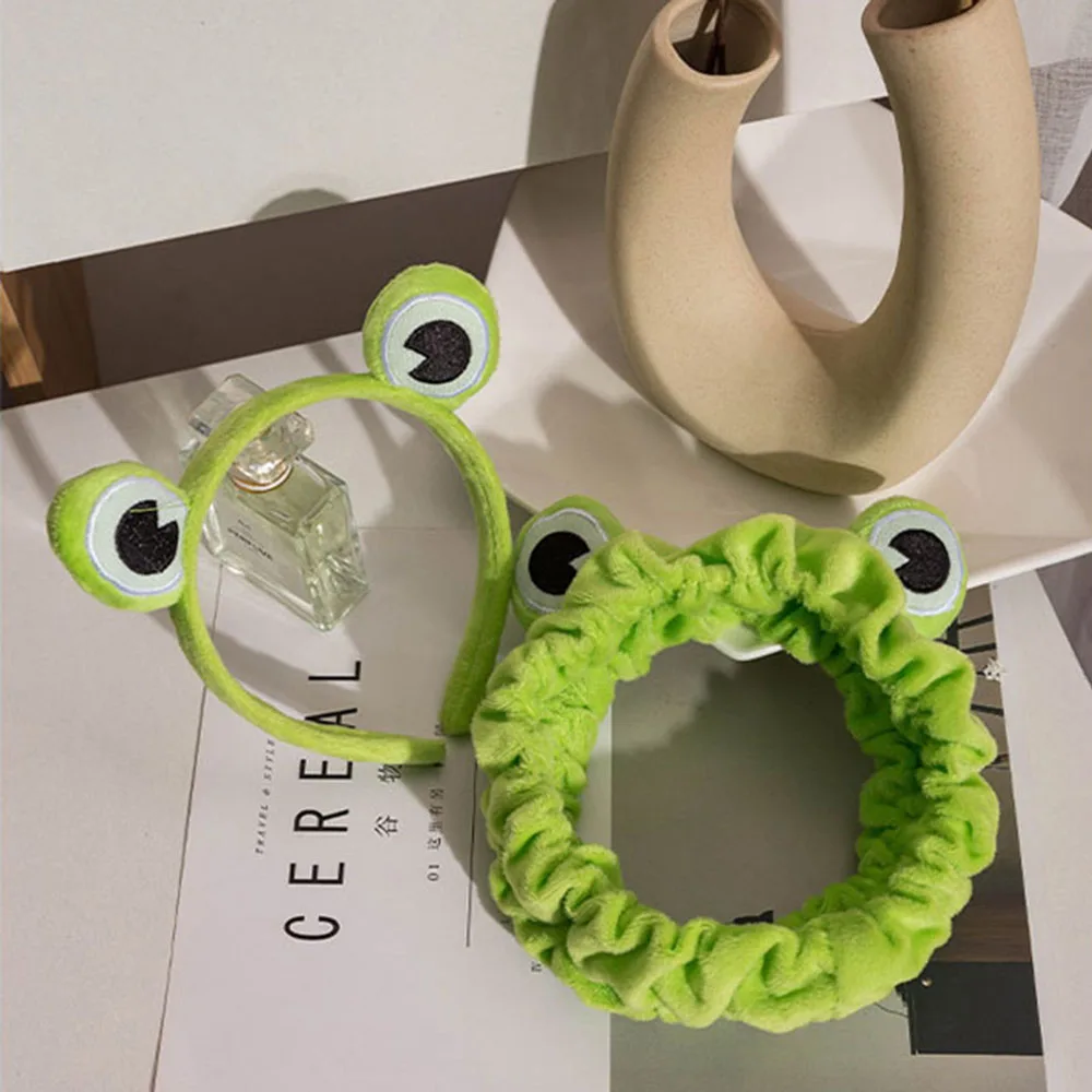 

Funny Frog Makeup Headband Wide-brimmed Elastic Hairbands Cute Girls Hair Bands Women Hair Accessories Girls Hairband