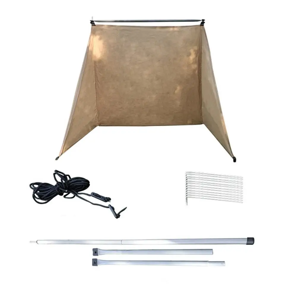 

Foldable Outdoor Camping Stove Windscreen Windproof Sidewall Portable Partition Wall Windproof Array Screen Canvas Windbreak