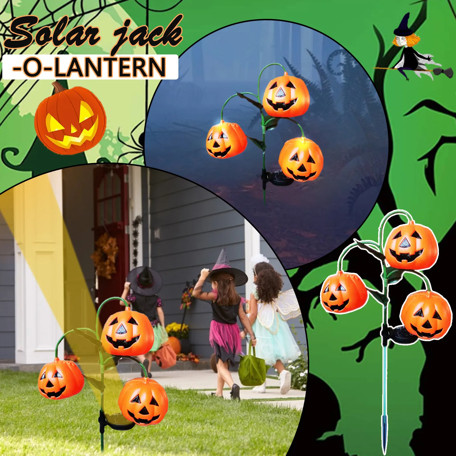 

Halloween Decor Outdoor Solar Led Garden Yard Lawn Landscape Pumpkin Pattern Lights Lamp Halloween Party Home Supplies #36