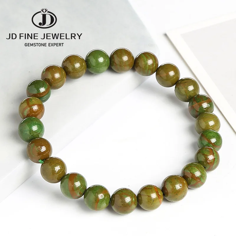 JD минималистичный 4 мм браслет из маленьких бусин для мужчин и женщин натуральный