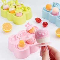 ice cream mold homemade diy 6 cells ice cube molds summer popsicle maker platsic kitchen tools random color lolly mould