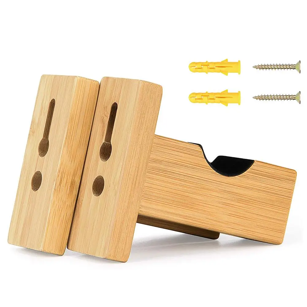 

2pcs Wooden Baseball Bat Display Holder Rack Portable Wall Mount Stand Softball Bat Hockey Stick Rack Bracket Easy To Instal