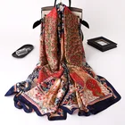 Модные женские туфли класса люкс в африканском стиле масляной живописи шелковый шарф с цветочным принтом женские Высокое качество платки шарфы и шали пляжные хиджаб 180*90 см