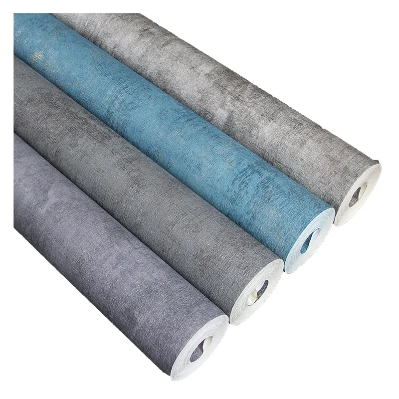 

Cement Gray Bar Clothing Store Retro Nostalgic Wallpaper Industrial Style Plain Wallpaper Waterproof PVC Wallpaper