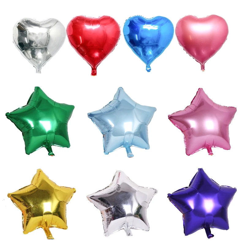 1 шт./лот 12 дюймов розовое золото в форме сердца звезды воздушные шары из фольги