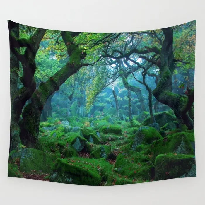 

Green Forest Wall Decor Tapestry Enchanted Forest Mood Wall Tapestry Home Decoration Art Tapestry Wall Hanging
