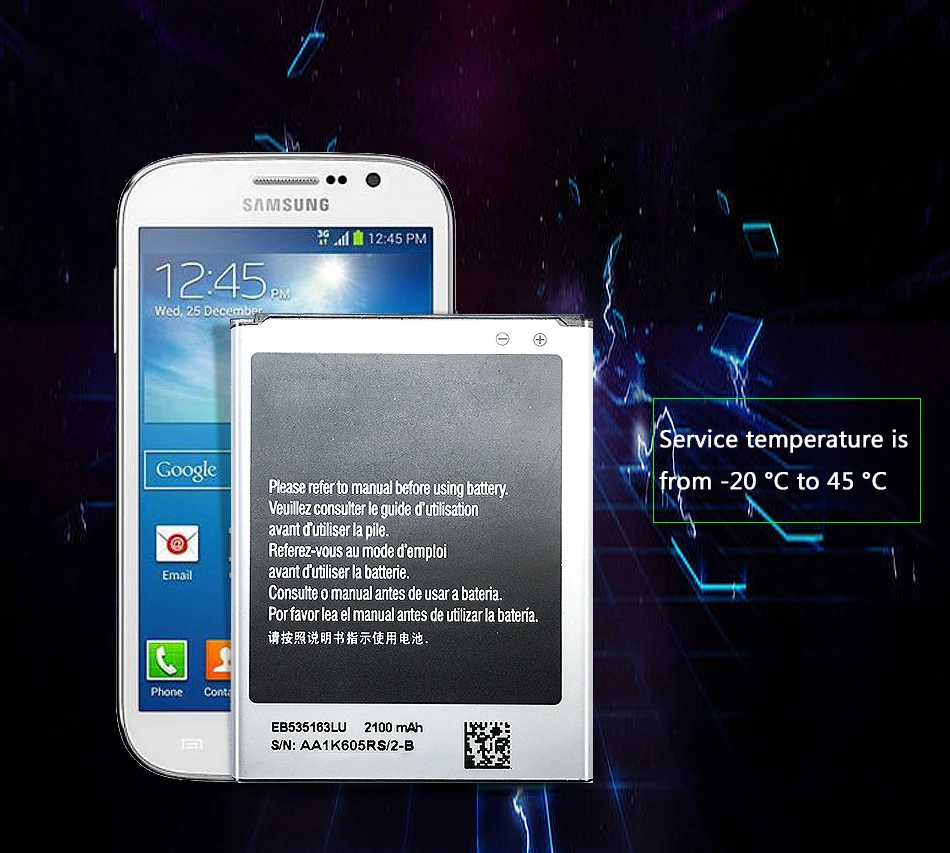 Телефон Батарея EB535163LU 2100 мА-ч для samsung GALAXY W T759 i8150 S8600 S5820 I8350 I519 X крышка S5690 N900P