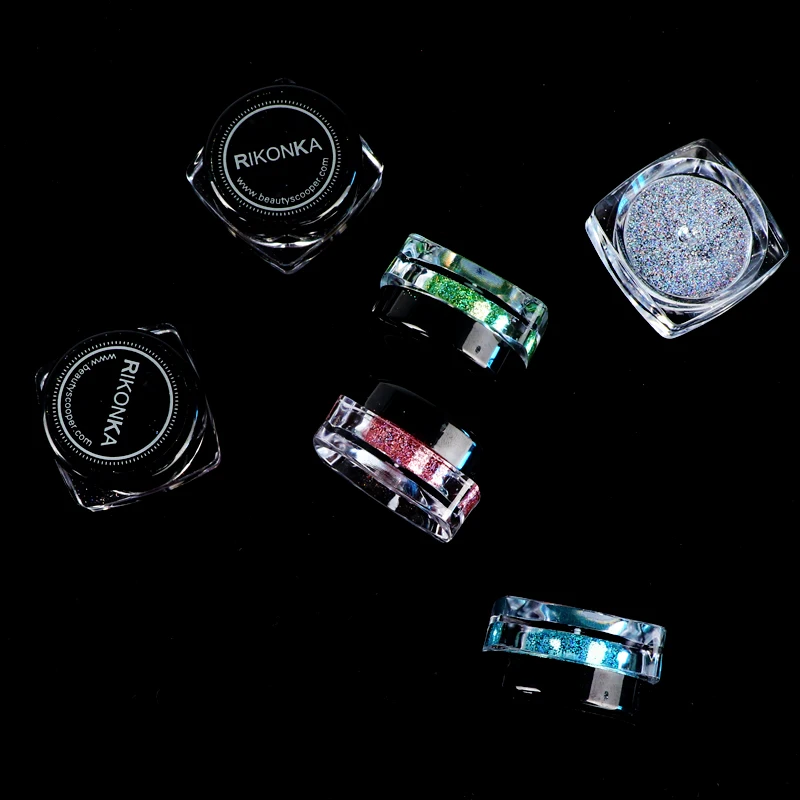 

6 Boxes/set Holographic Glitter Powder For Nails 0.1mm Laser Silver Glitter Chrome Pigment Powder Shimmer Polish Manicure Tools