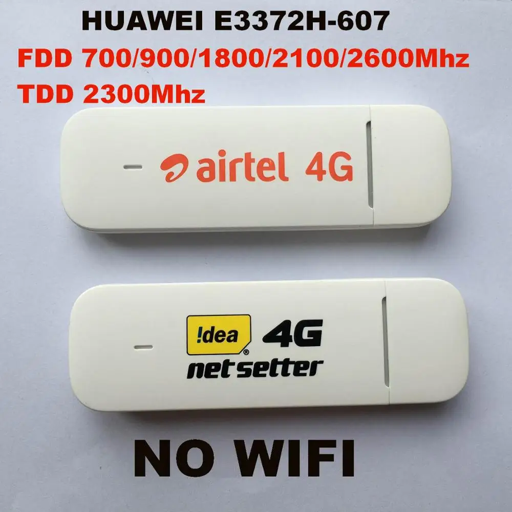 Разблокированный huawei E8372 E8372h-153 E8372h-608 с антенной 2 шт 150 м LTE USB Wingle LTE 4G USB WiFi модем автомобильный wifi PK E3372 - Цвет: e3372h-607
