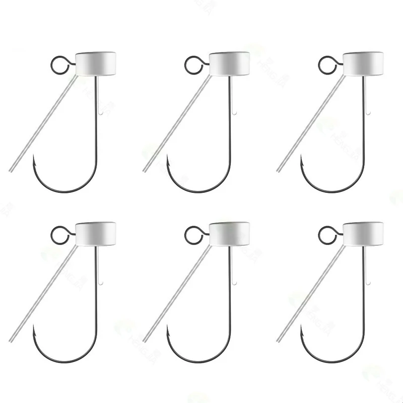 

Wokotip 6pcs/Lot Mushroom Head Jig Head Fishing Hook Weedless Fishing Ned Rig Bass Fishing Tackle with box 3.5g 5.5g 6.5g