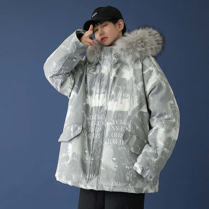 

Men Winter Jackets 2020 Fur Hooded Warm Thick Multi-pocket Hooded Parkas Mens Casual Fashion Warm Coats Overcoat