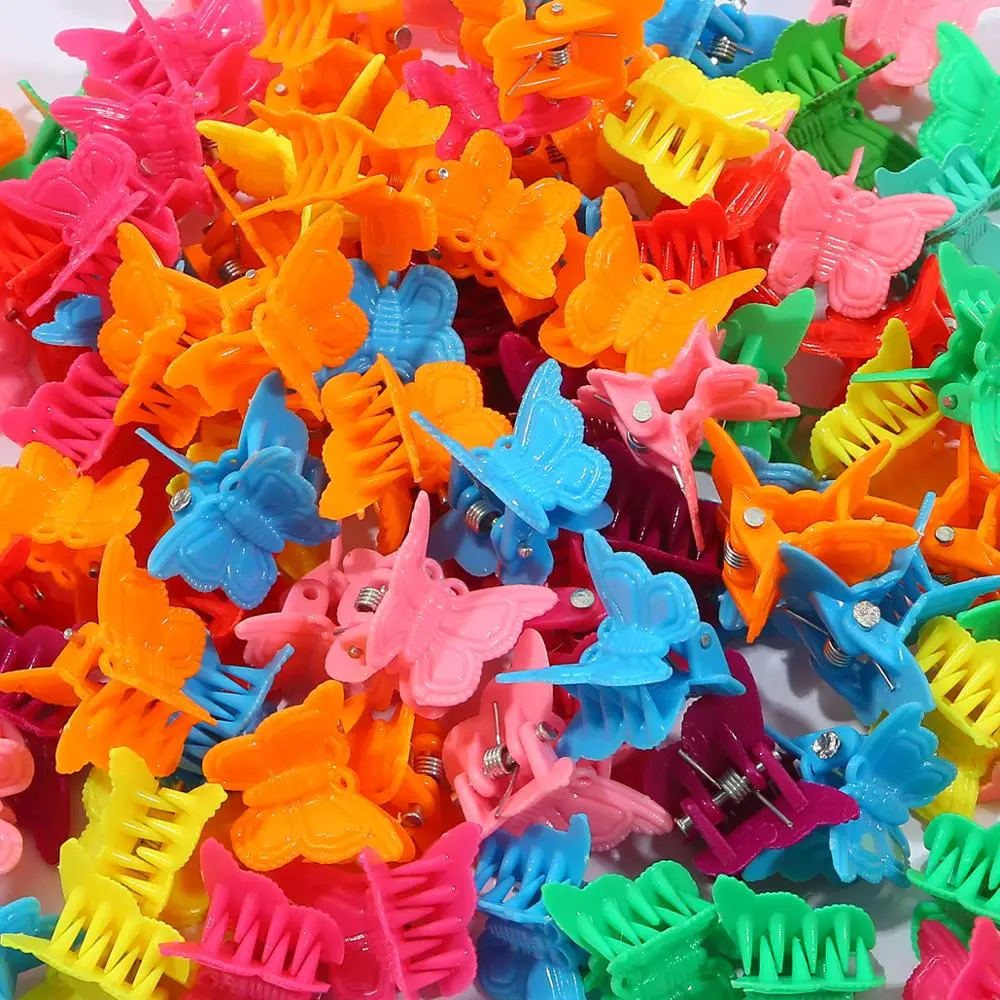 

15x18mm 20/50/100Pcs Colorful Butterfly Hair Clips Grip Claw Barrettes Mini Clamps Jaw Hairpin Hair Styling Accessories Tool