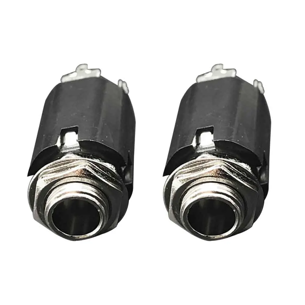 2pcs 6.35mm Input Repair Guitar Endpin Jack Output Socket Replacement Parts Luthier EQ Pickup Musical Instrument Metal Bass | Спорт и