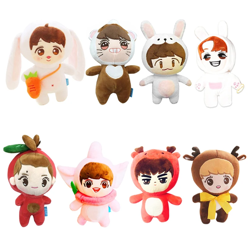 

Korea Stuffed Plush Dolls Toy Soft Cotton Cartoon Dolls Soft Fans Support Gift PP Cotton Stuffed Toys Christmas Kid Baby Gifts