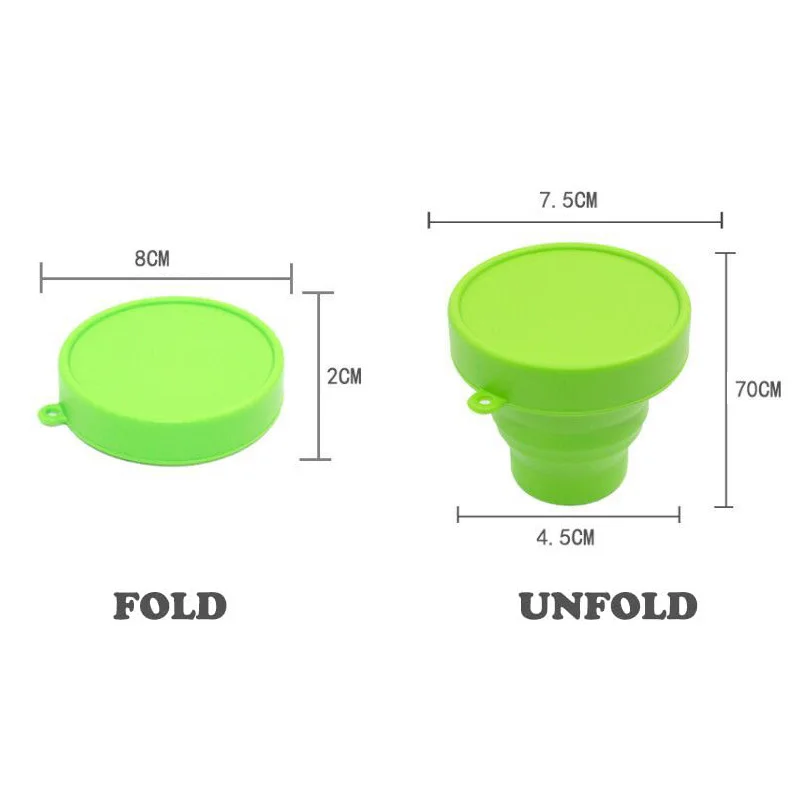 Складная чашка 170 мл не содержит Бисфенол А для пищевой воды складная силиконовая
