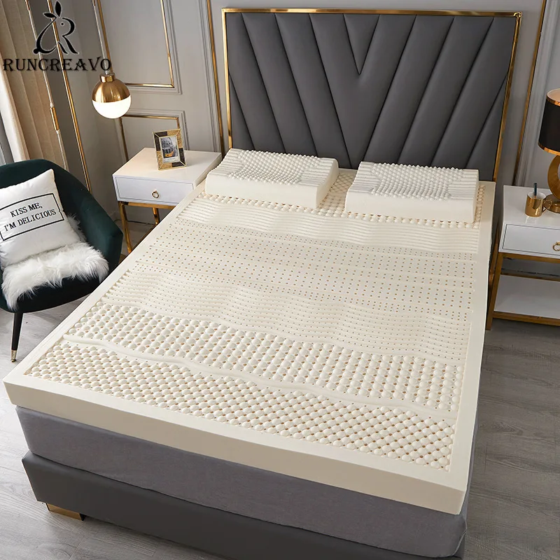 

Thailand 100% Natural Latex Mattress Massage Luxury Mat Tatami Antibacterial Home Mattress King Queen Twin Full Size