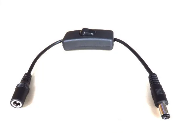 

10PCS---Brand NEW 2.1mm DC Female Power Adapter Extension Cable Switch Turn On/Off For Strip