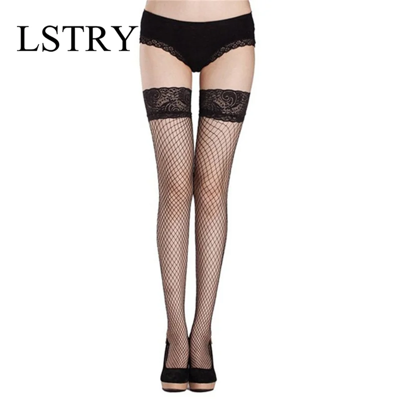 

2023 Hot Women's Sexy Fishnet Stockings Fish Net Pantyhose Mesh Stockings Erotic Lingerie Skin Thigh High Stocking Mesh Collant