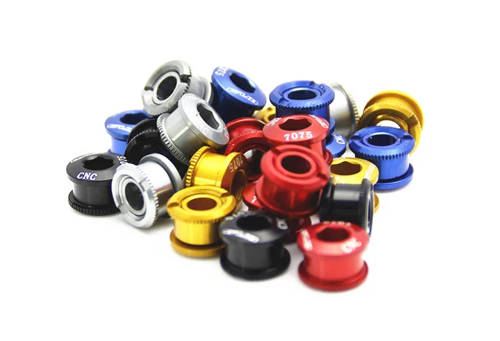 

1 set 5 PCS MTB bicycle crankset aluminium alloy chainring bolt bielas bike crank wheel bolts nuts spacers bicicleta guarnitura