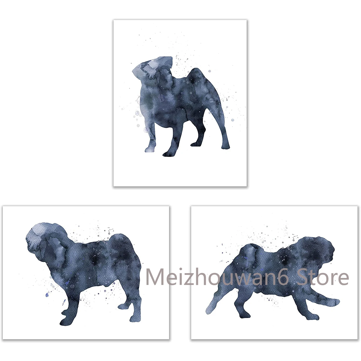 

Love Sign Language Wall Art Decor Metal Tin Sign Set of 4 (8x12) Inch Puppy Dog Poster Tin Sign Metal Plaque Bedroom Living Room