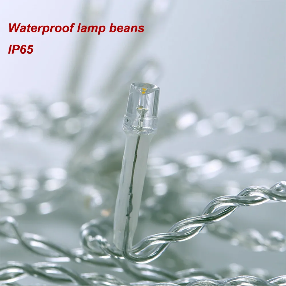 Светодиодный светильник на солнечной батарее 3 м/5 м сказочный занавес сосулька 7