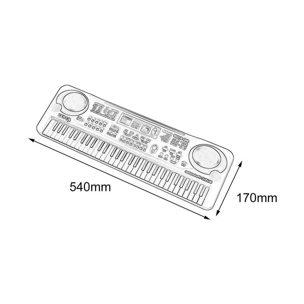 

Multi-Function Electronic Keyboard Kids Electronic Piano With Microphone Children's Electronic Organ 61-Key EU Plug