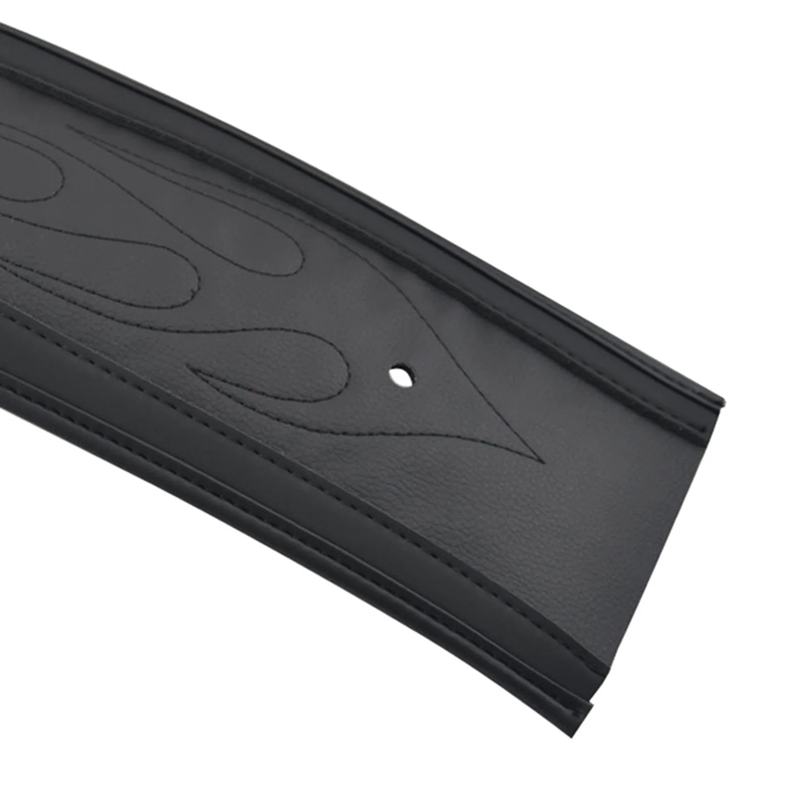 

Motorcycle Premium Leather Rear Bib Pad Cover Mat Flame Stitch Accessories for Harley Low Rider 2006-2017, Seat Competition