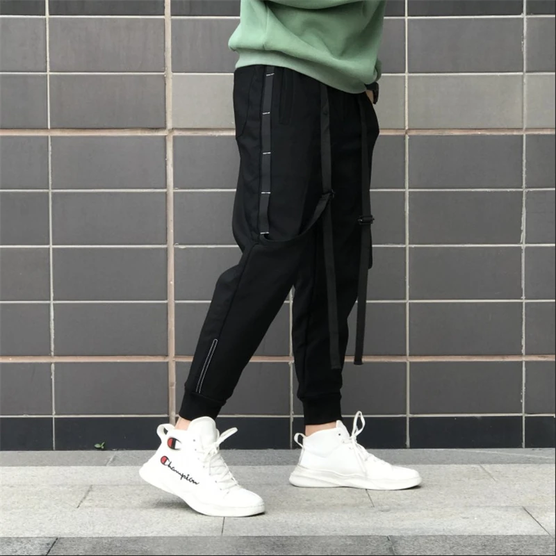 

Autumn high-quality men's fashion slim pants jogging pocket fashion best selling leggings