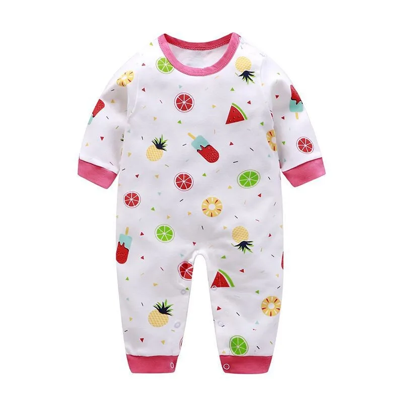 Комбинезон для мальчиков и девочек хлопковый с длинным рукавом мультяшным