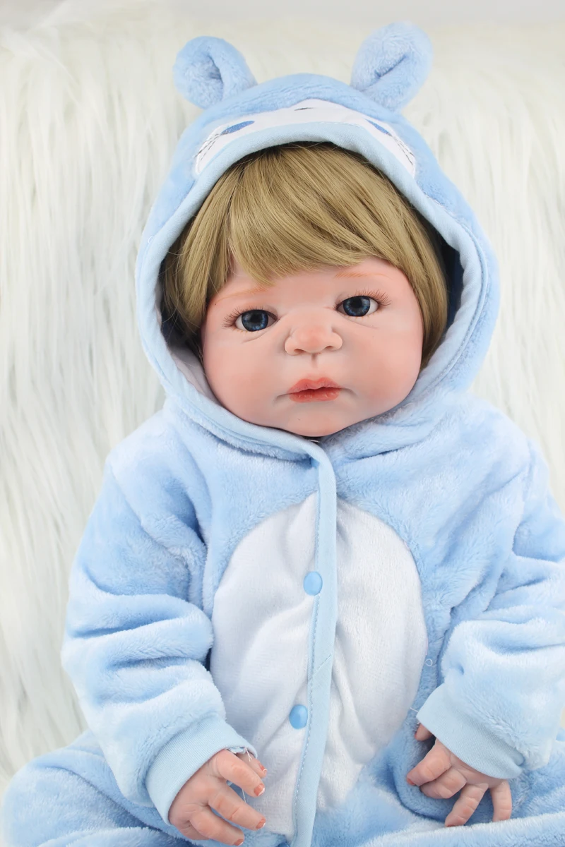 BZDOLL 55 см полный корпус силиконовый реборн реалистичные куклы новорожденных