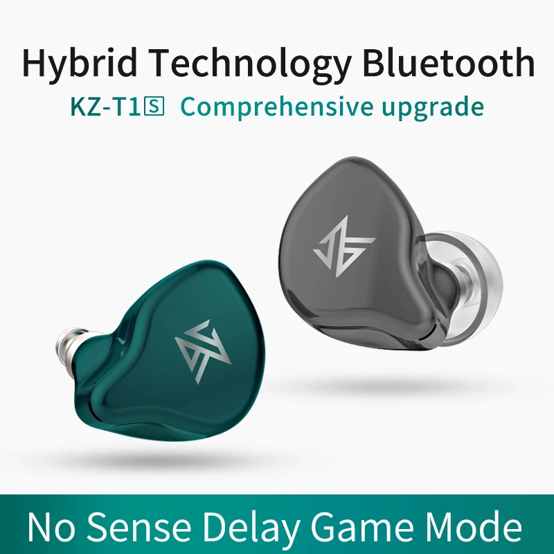 AK плотным верхним ворсом KZ S1 S1D наушники вкладыши TWS True Беспроводной Bluetooth 5 0 1BA + 1DD
