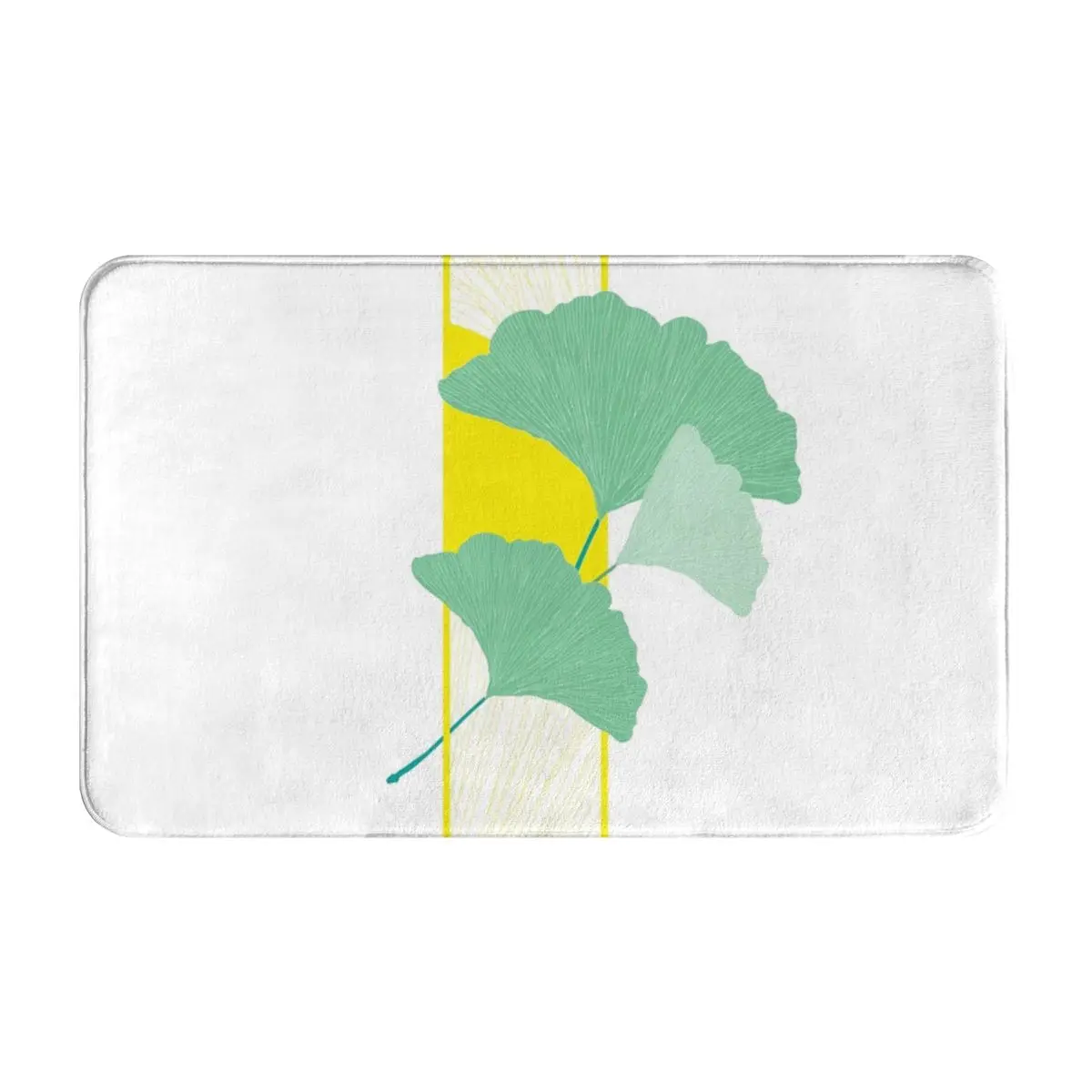 Коврик с изображением зеленых листьев гинкго коврик для ног ванной нескользящий