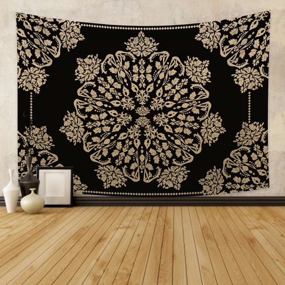 

Laeacco Fashion Tapestry Mandala Yoga Blanket India Flower Wall Hangings Decor For Bedroom Restaurant Living Room Dorm College
