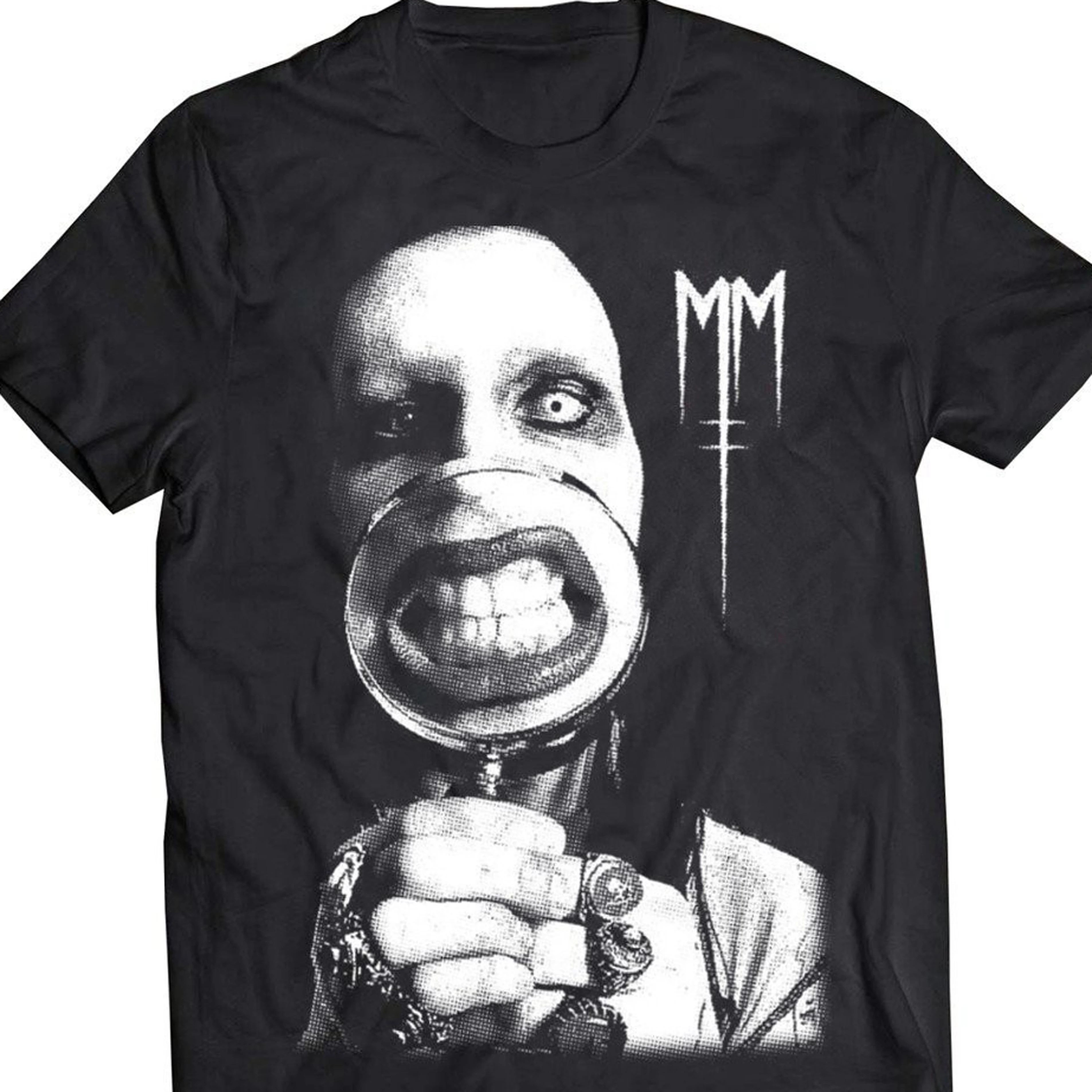 Футболка с лупой Мэрилин Мэнсон футболка из натурального хлопка в стиле панк Mazumi8