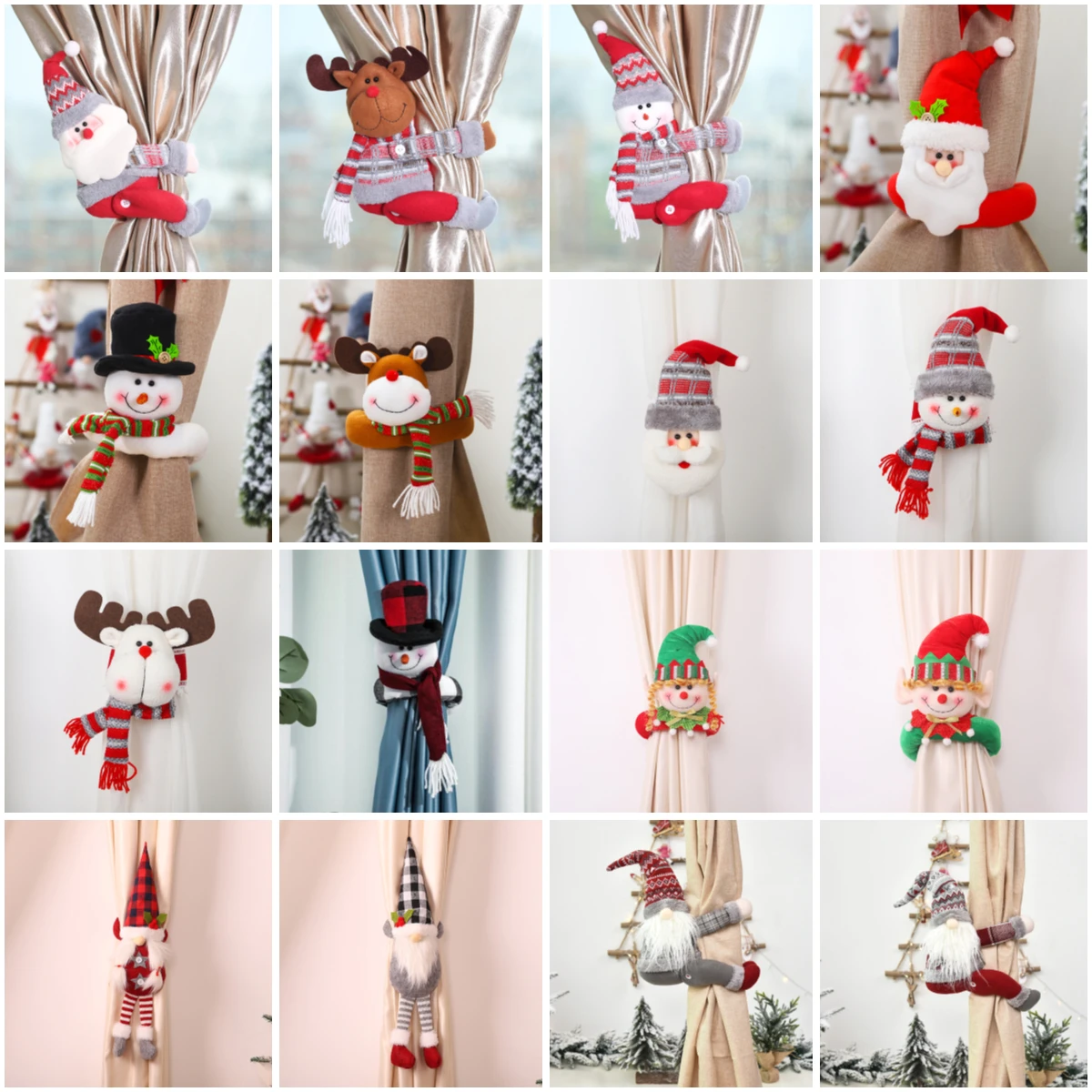 

Navidad Christmas Curtain Buckle New Year Cartoon Christmas Decoration Window Bedroom Hook Fasten Clamp Home Decor Room Decor
