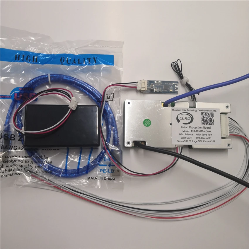 

10S 36V 20A 30A 40A 60A li ion smart bms UART Communication bms