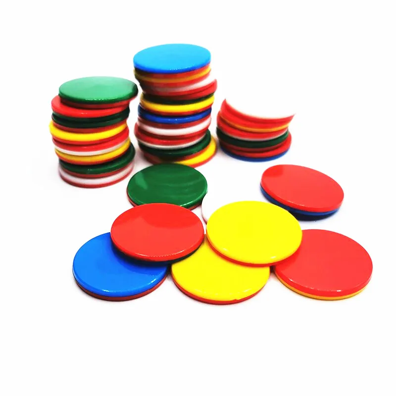 32 шт. пластиковые фишки для бинго маркеры обучения игровые карты 2 5 см 4 цвета